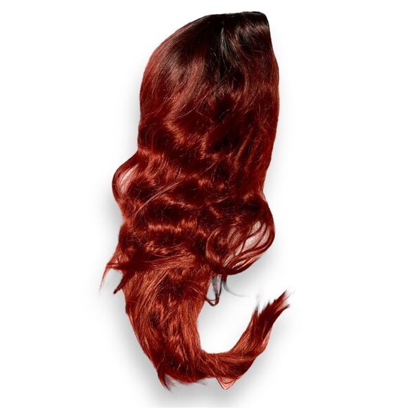 Dark Red Auburn Wavy Long Wig 26-28" NEW - Picture 4 of 4